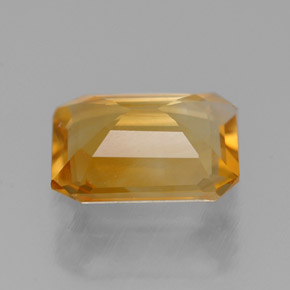 Citrino amarelo natural 1,61ct, corte esmeralda, VS