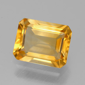 Citrino amarelo natural 1,85ct, corte esmeralda, VVS-VS