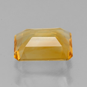 Citrino amarelo natural 1,85ct, corte esmeralda, VVS-VS