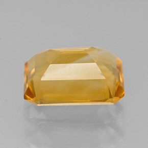 Citrino amarelo natural 1,90ct, corte esmeralda, VVS-VS