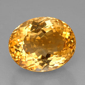 Citrino laranja natural 27,60ct, corte oval, VVS
