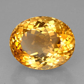 Citrino laranja natural 27,60ct, corte oval, VVS