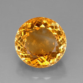 Citrino laranja natural 16,98ct, corte redondo, VVS