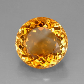 Citrino laranja natural 16,98ct, corte redondo, VVS