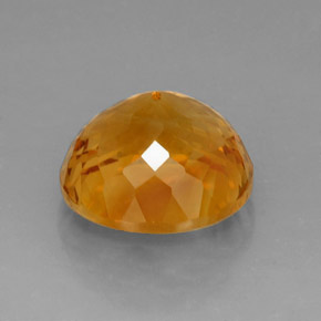 Citrino laranja natural 16,98ct, corte redondo, VVS