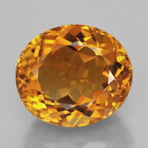 Citrino laranja natural 11,83ct, corte oval, IF