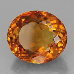 Citrino laranja natural 11,24ct, corte oval, VVS