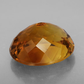 Citrino laranja natural 11,24ct, corte oval, VVS