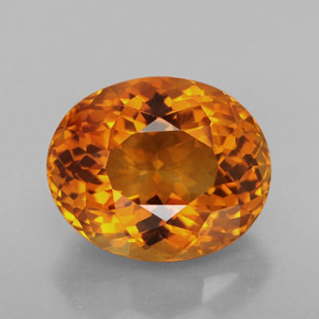 Citrino laranja natural 6,55ct, corte oval, VVS