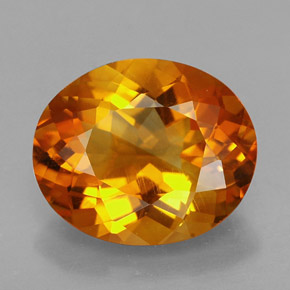 Citrino laranja natural 4,27ct, corte oval, VVS
