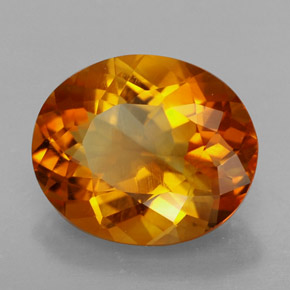 Citrino laranja natural 4,27ct, corte oval, VVS