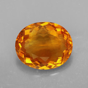 Citrino laranja natural 4,70ct, corte oval, VVS-VS