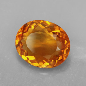 Citrino laranja natural 4,70ct, corte oval, VVS-VS