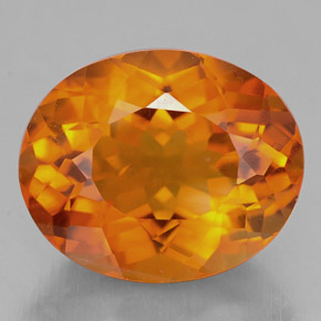 Citrino laranja natural 4,60ct, corte oval, VVS-VS