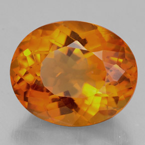 Citrino laranja natural 4,60ct, corte oval, VVS-VS