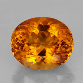 Citrino laranja natural 7,16ct, corte oval, IF