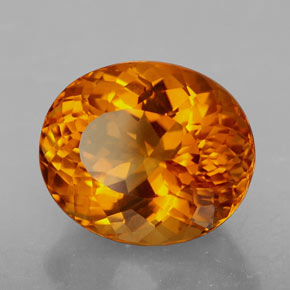 Citrino laranja natural 7,16ct, corte oval, IF