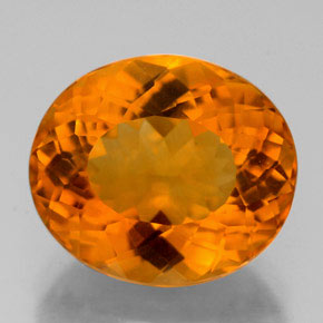 Citrino laranja natural 6,32ct, corte oval, VVS