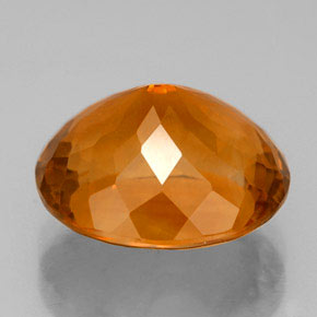 Citrino laranja natural 6,32ct, corte oval, VVS