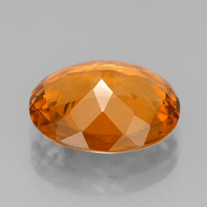 Citrino laranja natural 3,47ct, corte oval, VVS