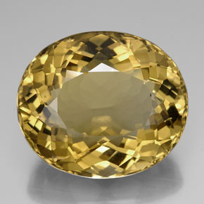 Citrino amarelo natural 107,15ct, corte oval, IF