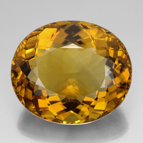Citrino amarelo natural 104,30ct, corte oval, IF