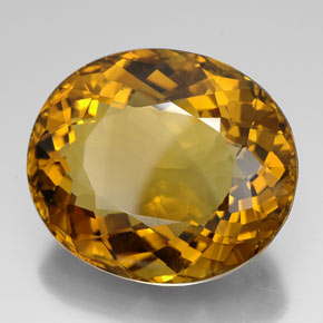 Citrino amarelo natural 104,30ct, corte oval, IF
