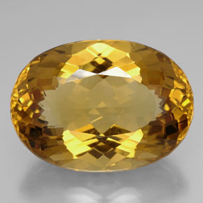 Citrino amarelo natural 99,25ct, corte oval, IF