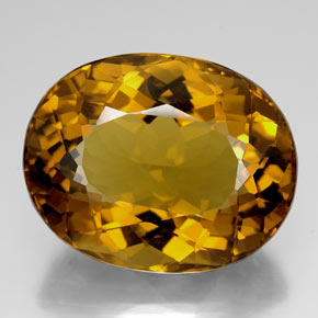 Citrino amarelo natural 105,90ct, corte oval, IF