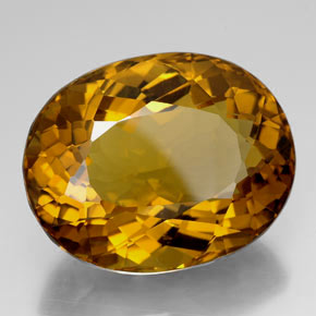 Citrino amarelo natural 105,90ct, corte oval, IF