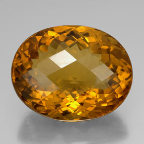 Citrino amarelo natural 100,00ct, corte oval, IF