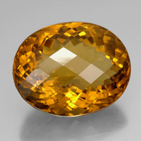 Citrino amarelo natural 100,00ct, corte oval, IF