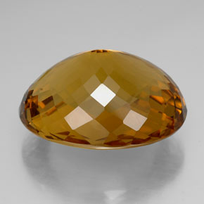 Citrino amarelo natural 100,00ct, corte oval, IF