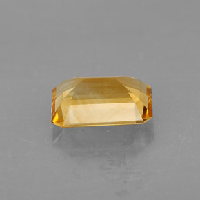 Citrino amarelo natural 1,86ct, corte esmeralda, VS