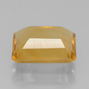 Citrino amarelo natural 1,92ct, corte esmeralda, VS
