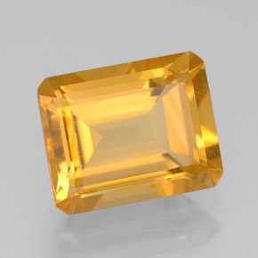 Citrino amarelo natural 2,04ct, corte esmeralda, VVS-VS