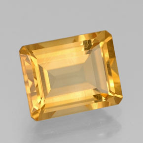 Citrino amarelo natural 2,05ct, corte esmeralda, VVS-VS