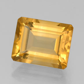 Citrino amarelo natural 2,05ct, corte esmeralda, VVS-VS