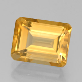 Citrino amarelo natural 2,30ct, corte esmeralda, VVS-VS