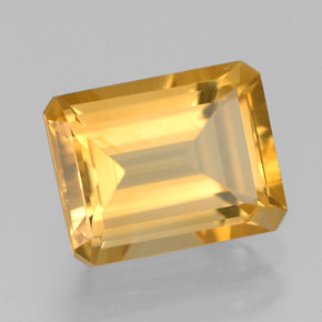 Citrino amarelo natural 2,30ct, corte esmeralda, VVS-VS