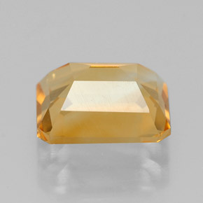 Citrino amarelo natural 2,09ct, corte esmeralda, VVS-VS