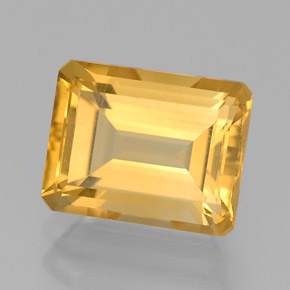Citrino amarelo natural 2,37ct, corte esmeralda, VVS-VS