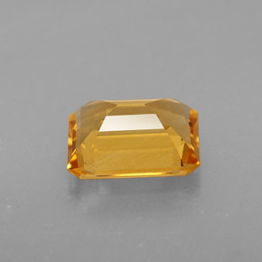 Citrino amarelo natural 2,00ct, corte esmeralda, VVS