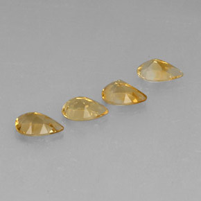 Pedras preciosas de citrino ouro natural de  ct, formato de pêra, VVS