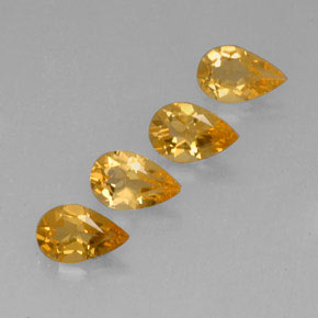 Pedras preciosas de citrino amarelo natural de 2,51 ct, formato de pêra, VVS