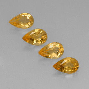 Pedras preciosas de citrino amarelo natural de 2,51 ct, formato de pêra, VVS