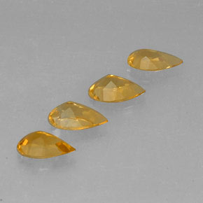 Pedras preciosas de citrino amarelo natural de 2,51 ct, formato de pêra, VVS