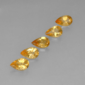 Pedras preciosas de citrino dourado natural de 3,12 ct, formato de pêra, VVS