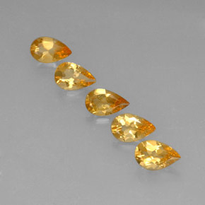 Pedras preciosas de citrino dourado natural de 3,12 ct, formato de pêra, VVS