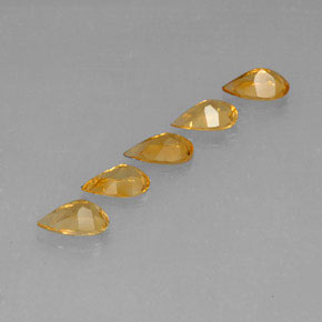 Pedras preciosas de citrino dourado natural de 3,12 ct, formato de pêra, VVS